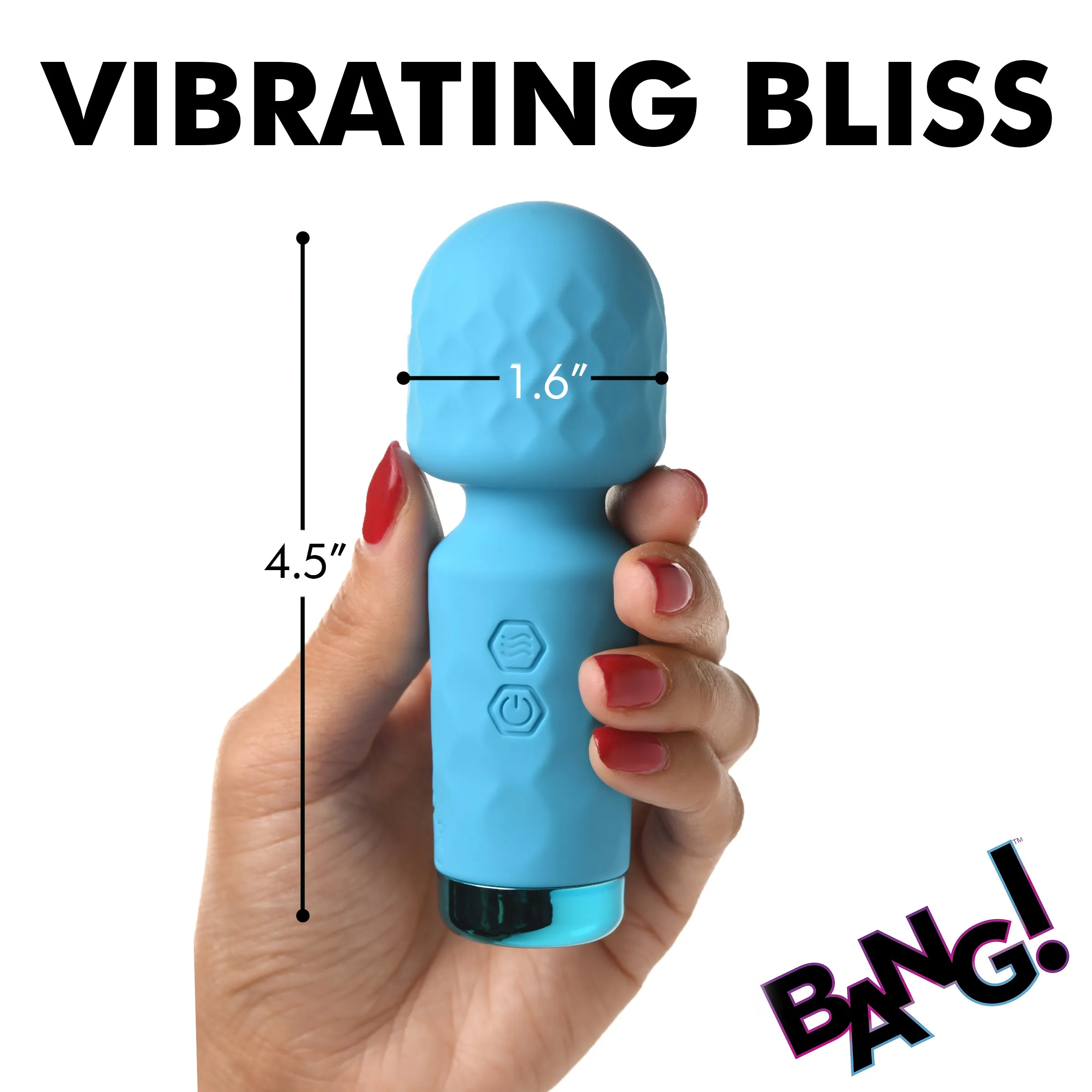 10X Mini Silicone Wand - Blue