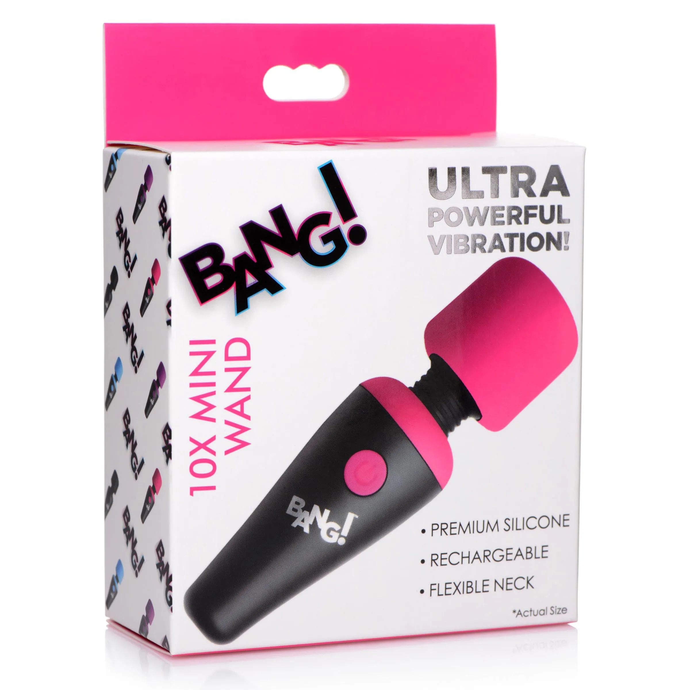 10X Vibrating Mini Silicone Wand - Pink