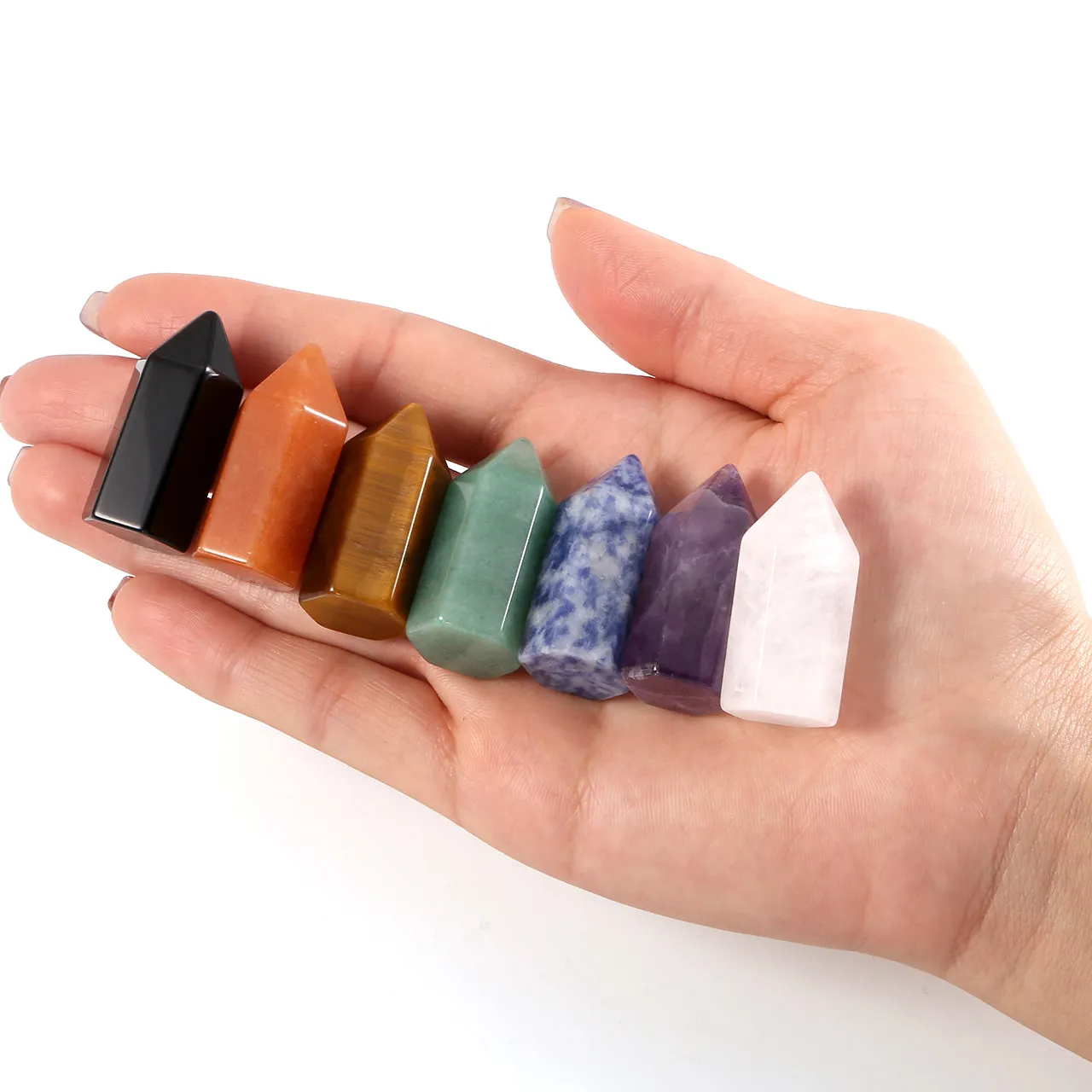 7PCS Chakra Healing Crystal Wands Set | Jovivi