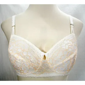 Amoena 43925 Adriana Lace Wire Free Mastectomy Bra 32B Apricot & Ivory NWT