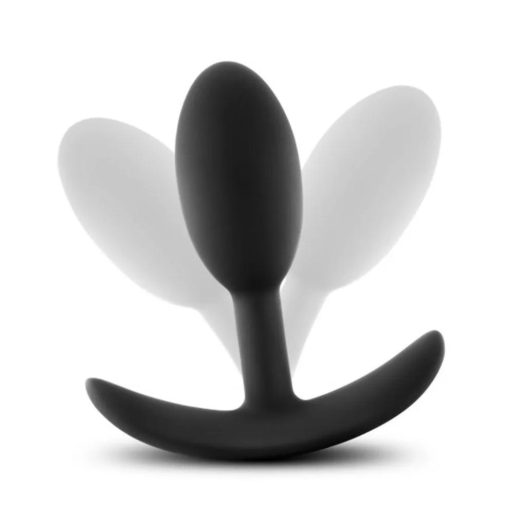 Anal Adventures - Platinum - Silicone Vibra Slim  Plug - Small - Black