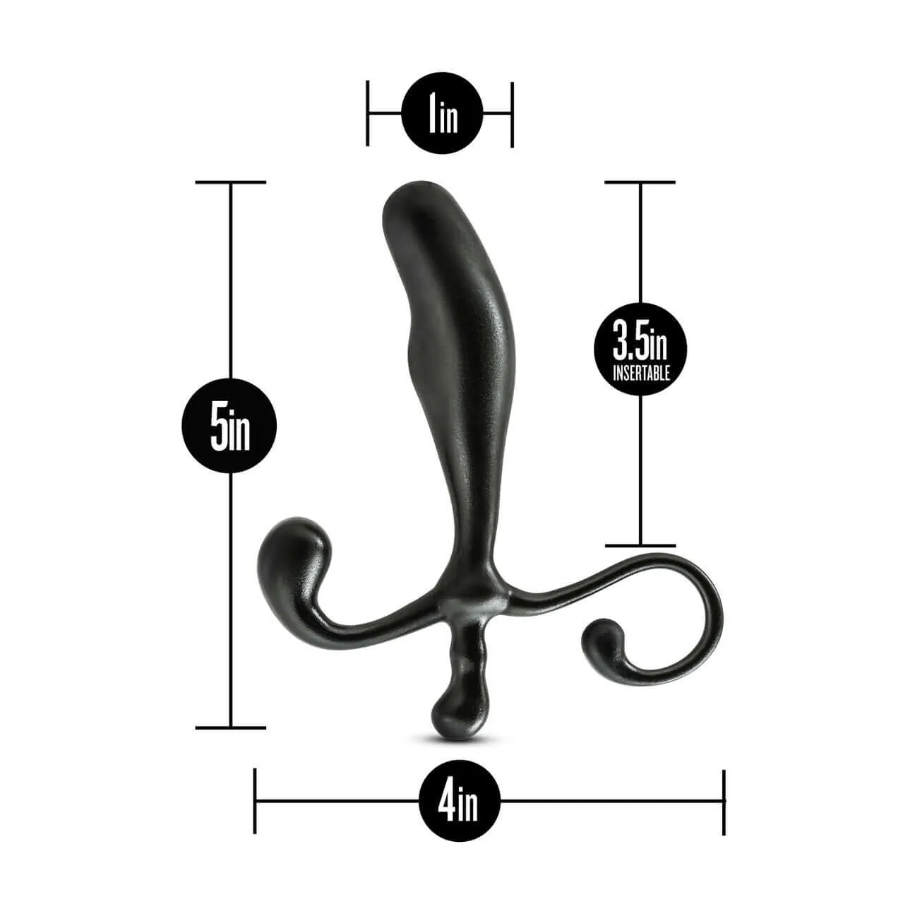 Anal Adventures Prostate Stimulator - Black, Elevate Your P-Spot Pleasure