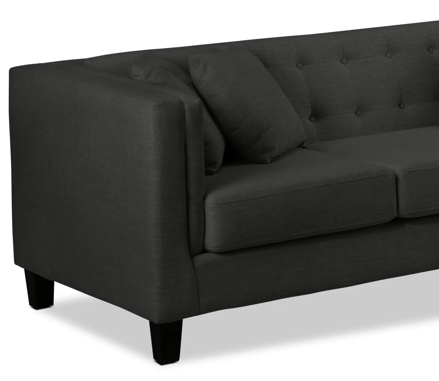 Astin Chaise Sofa - Dark Grey