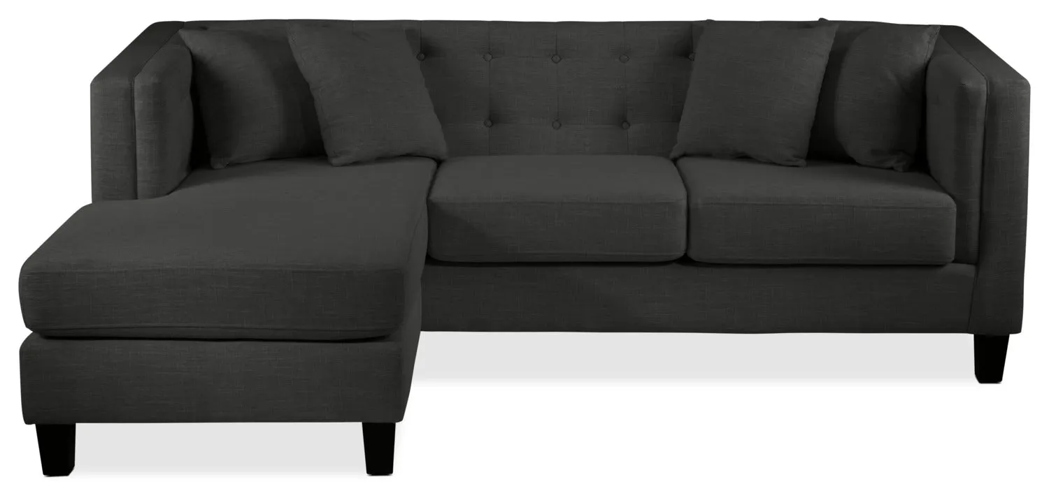 Astin Chaise Sofa - Dark Grey