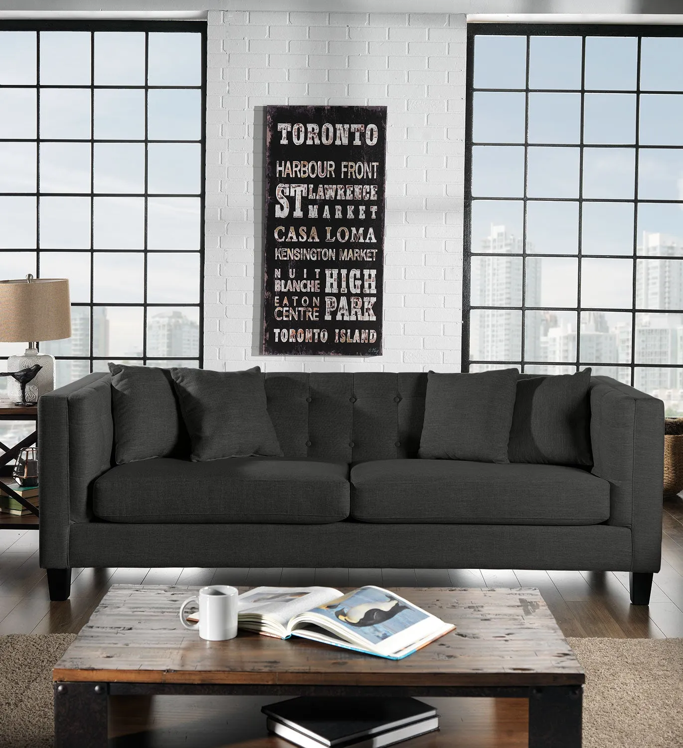 Astin Sofa - Dark Grey