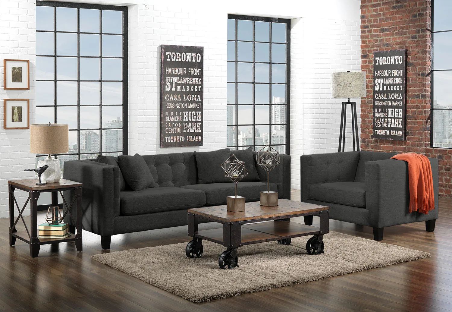 Astin Sofa - Dark Grey