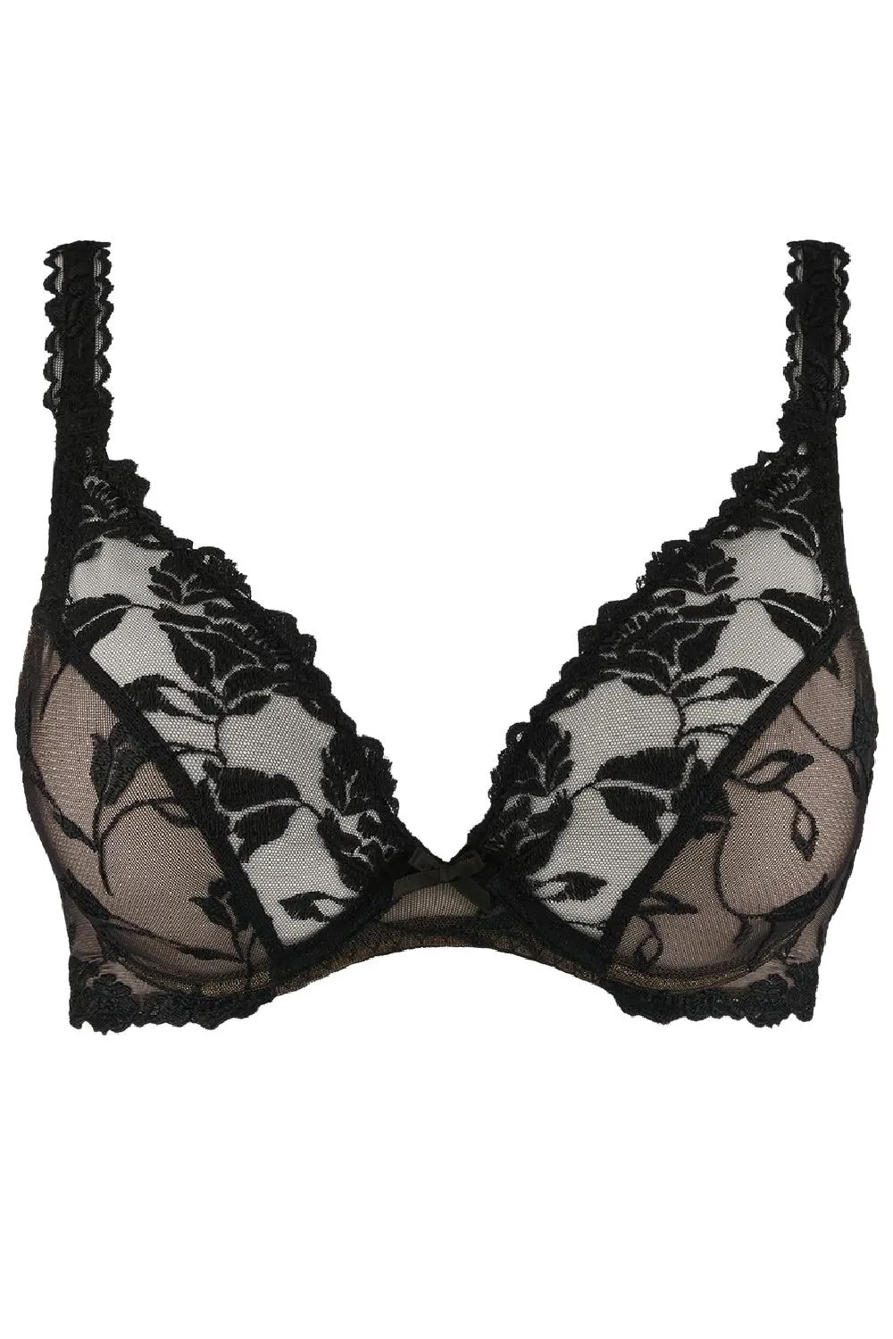 Aubade Softessence Underwired Plunge Bra, Black (TMF12)