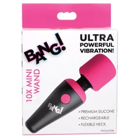 Bang! 10X Vibrating Mini Silicone Wand-Pink