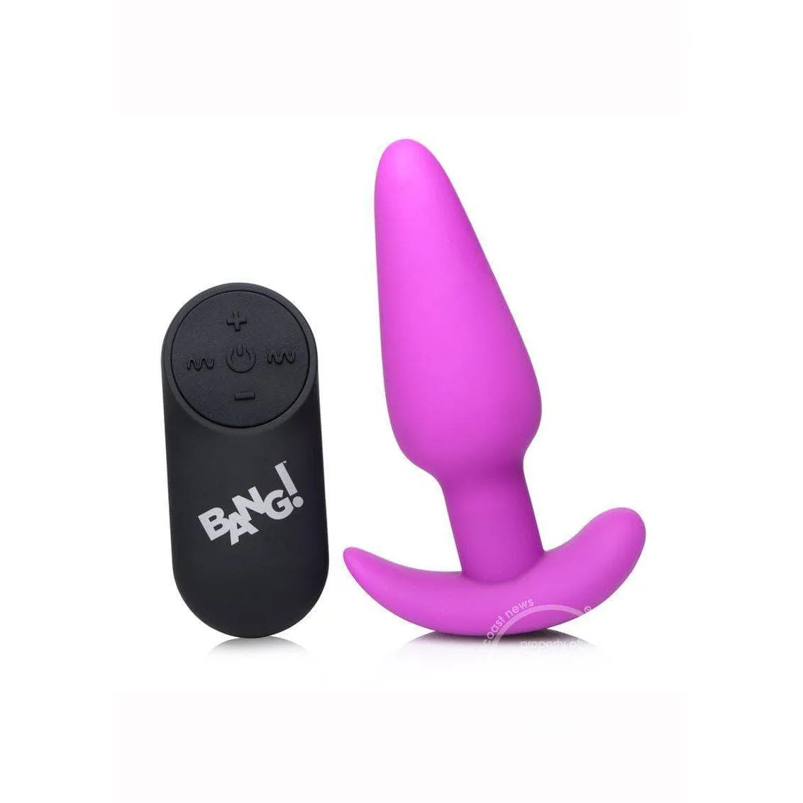 Bang! 21 Function Vibrating Silicone Rechargeable Butt Plug With Remote Control