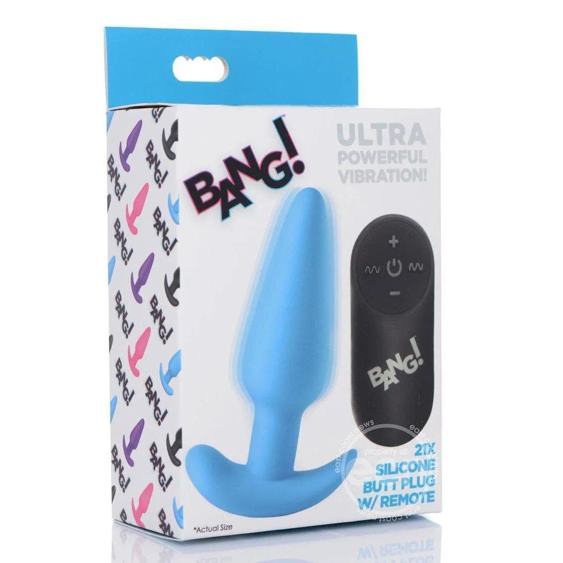 Bang! 21 Function Vibrating Silicone Rechargeable Butt Plug With Remote Control