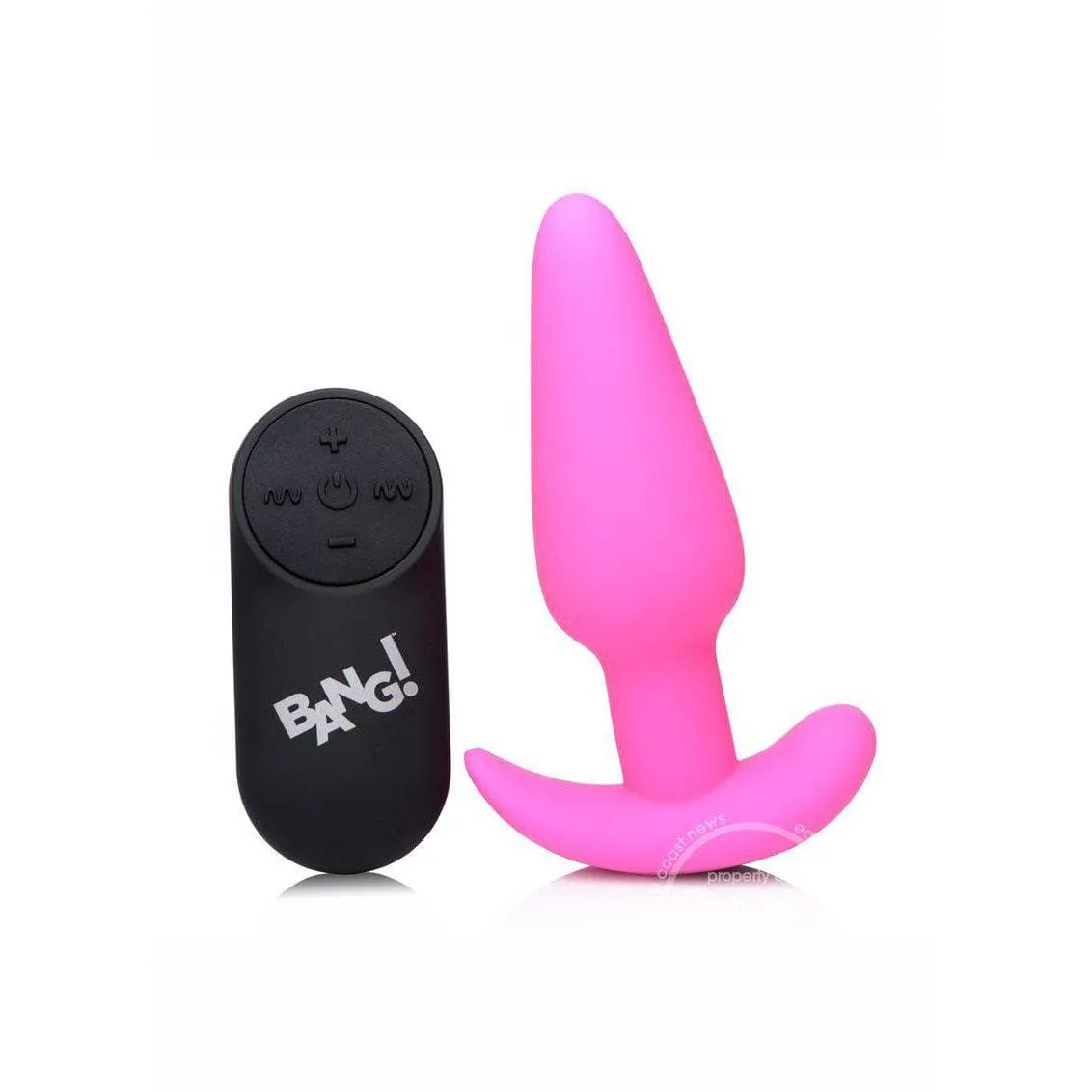 Bang! 21 Function Vibrating Silicone Rechargeable Butt Plug With Remote Control