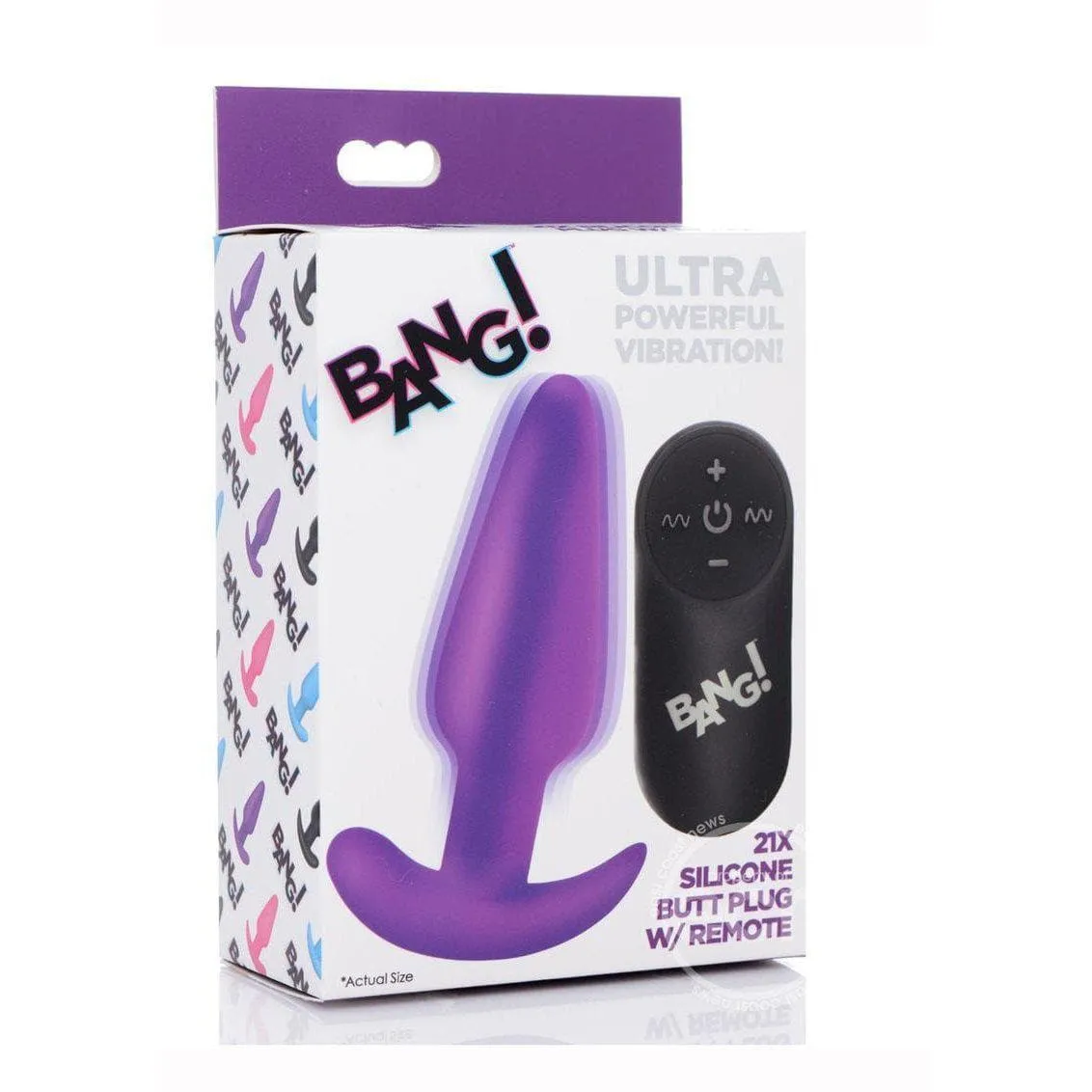 Bang! 21 Function Vibrating Silicone Rechargeable Butt Plug With Remote Control