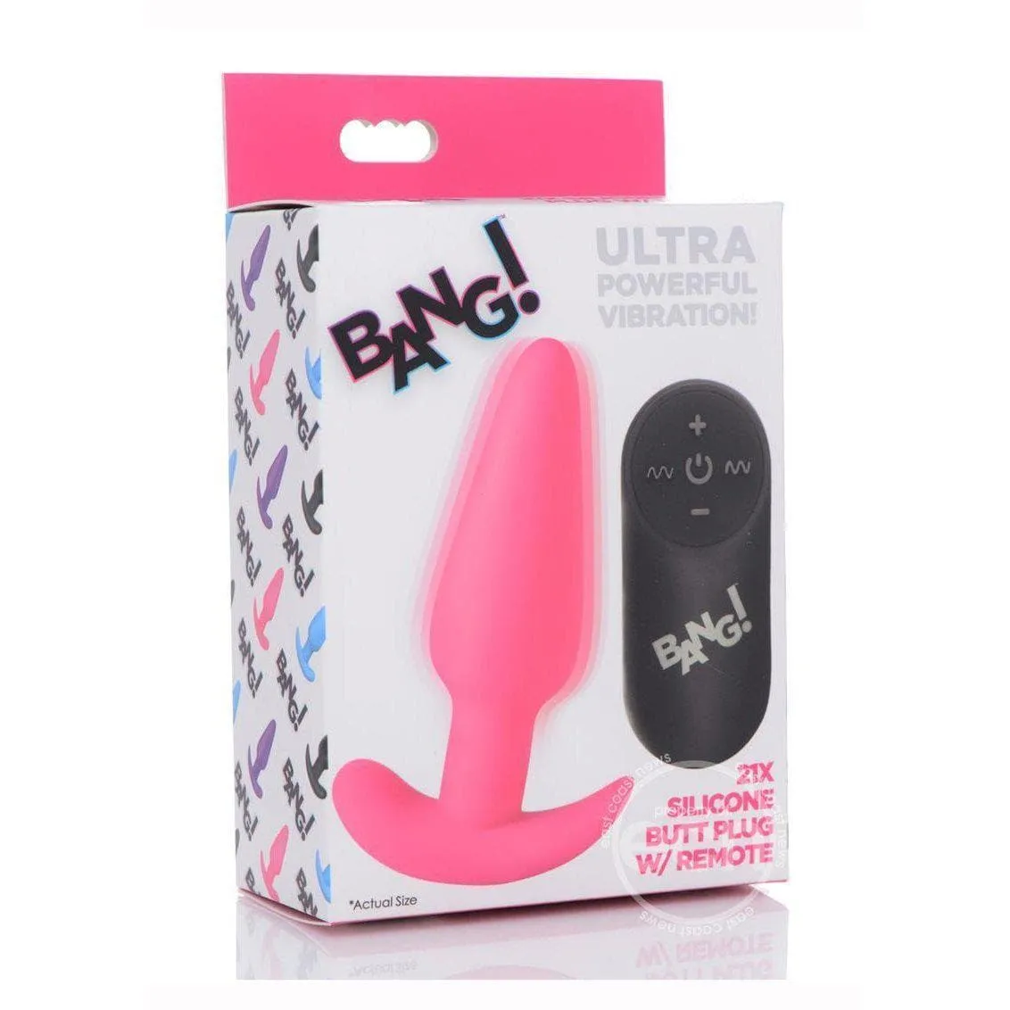 Bang! 21 Function Vibrating Silicone Rechargeable Butt Plug With Remote Control