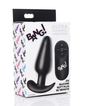 Bang! 21x Vibrating Silicone Butt Plug With remote