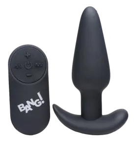 BANG Remote Control 21X Vibrating Silicone Butt Plug - Black