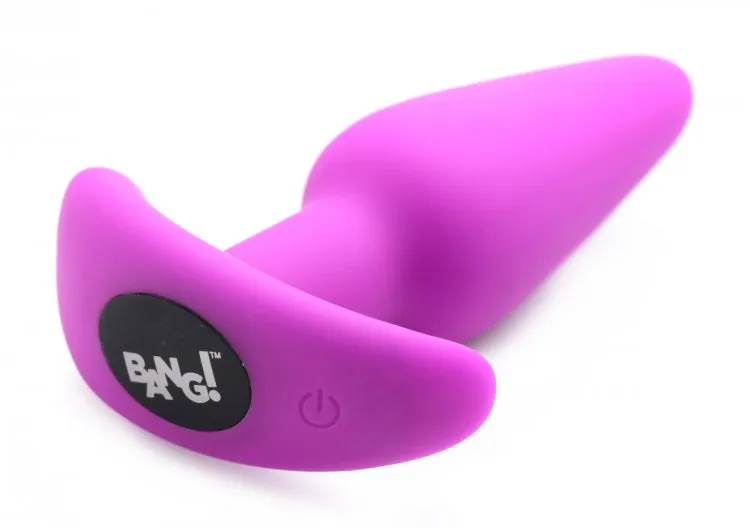 BANG Remote Control 21X Vibrating Silicone Butt Plug - Purple