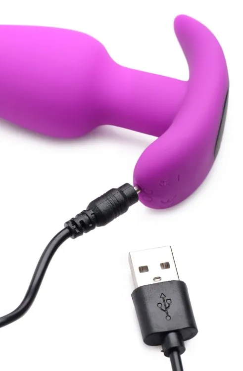 BANG Remote Control 21X Vibrating Silicone Butt Plug - Purple