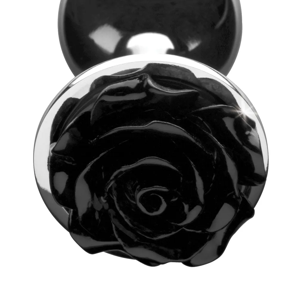 Black Rose Aluminum Anal Plug: Smooth, Shiny, and Fun!