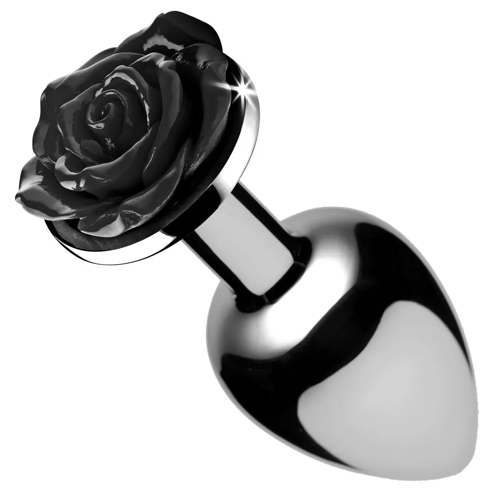 Black Rose Aluminum Anal Plug: Smooth, Shiny, and Fun!