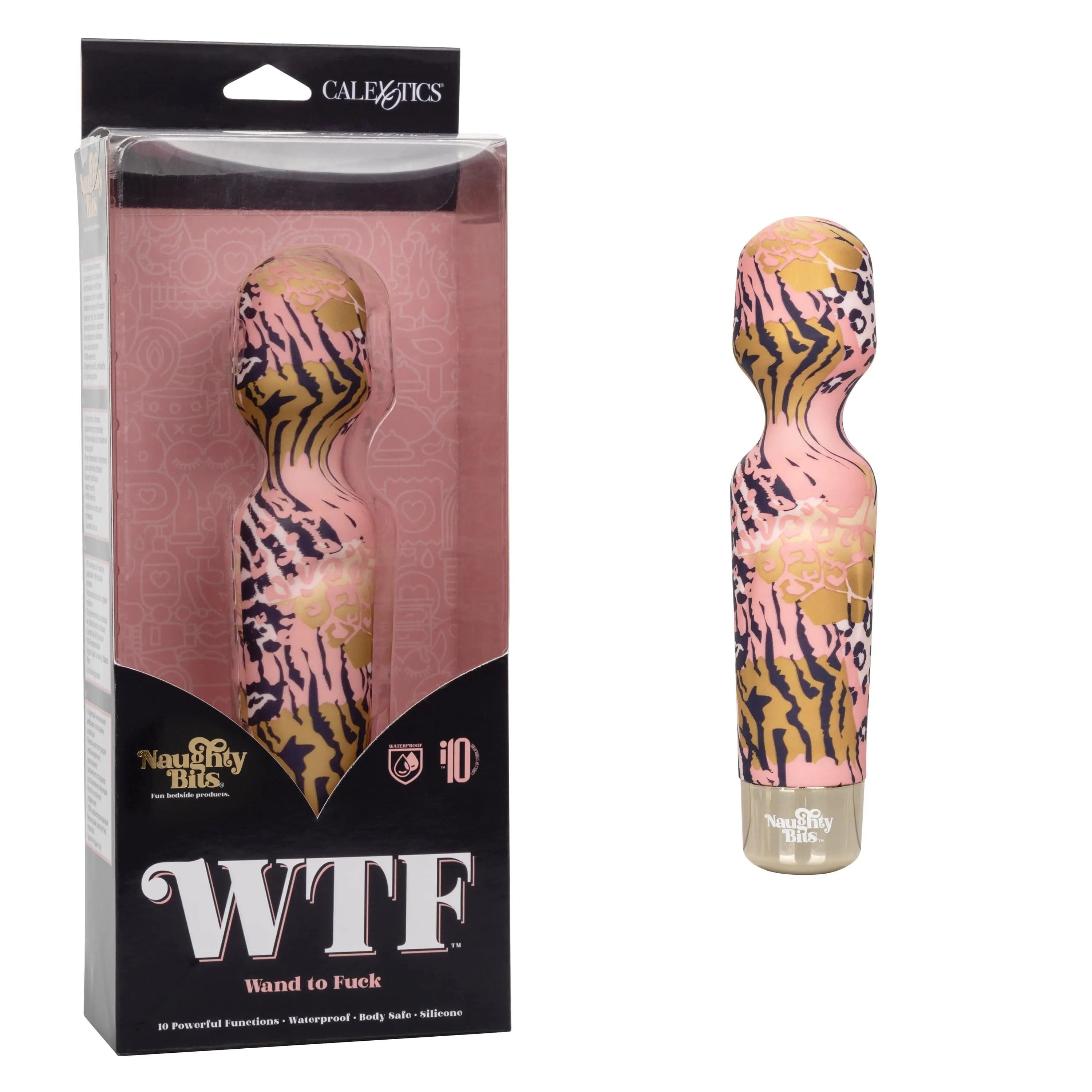 California Exotics - Naughty Bits WTF Wand To F*ck Wand Massager (Multi Colour)