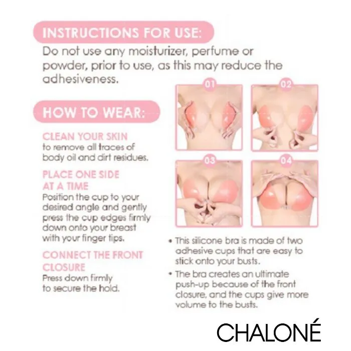 Chalone Adhesive Silicone Strapless Backless Bra