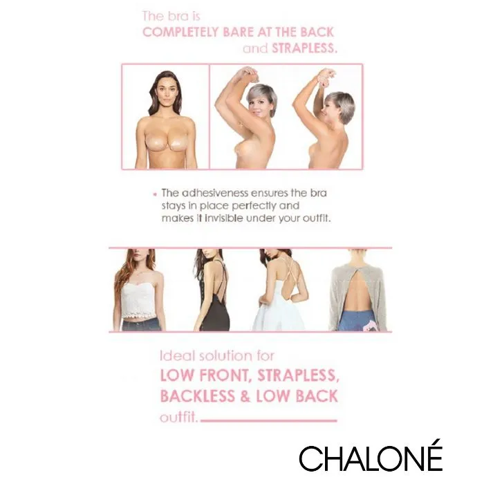 Chalone Adhesive Silicone Strapless Backless Bra