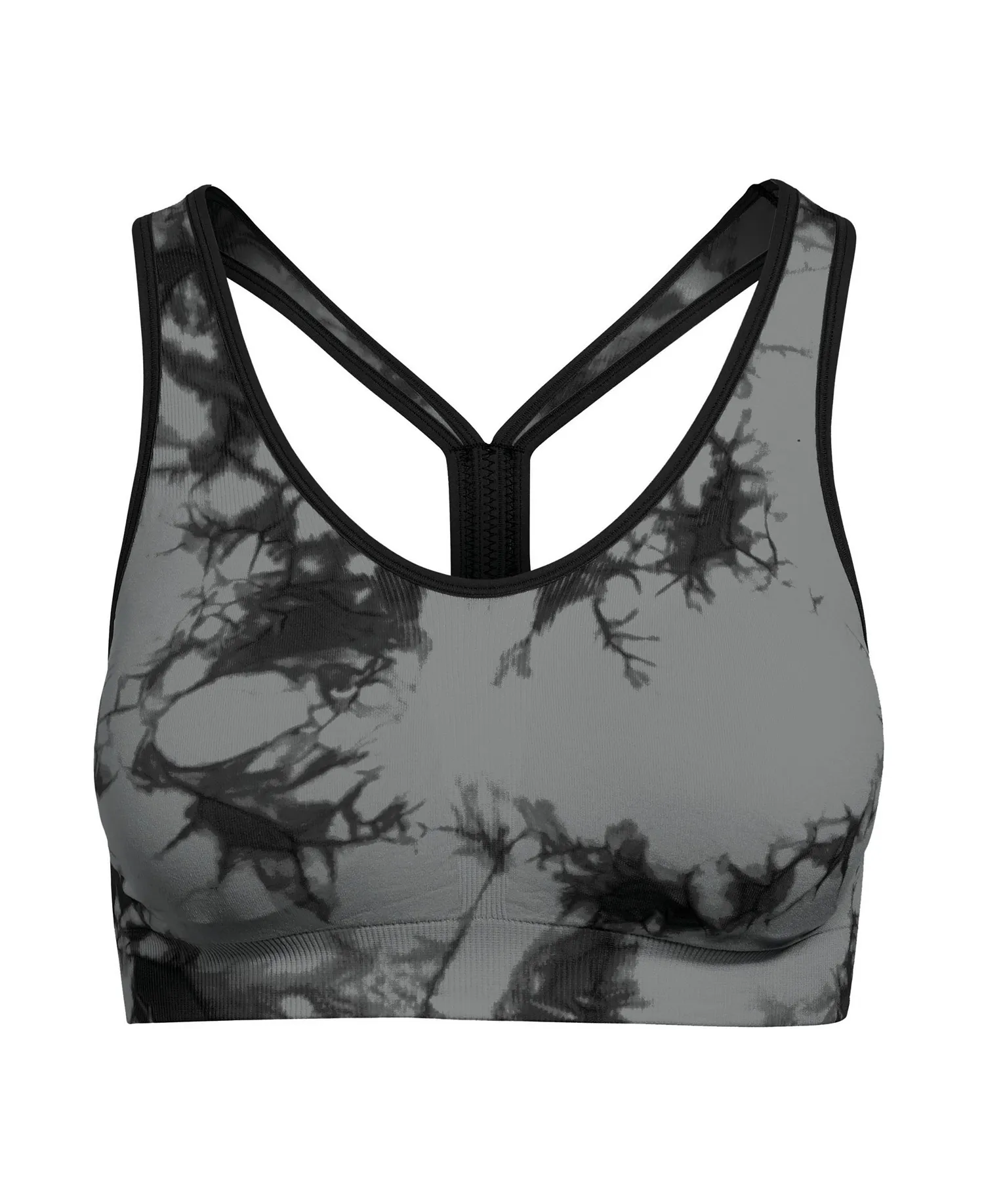 Champion Women's Tie-Dye Racerback Low-Impact Sports Bra, Black, XS