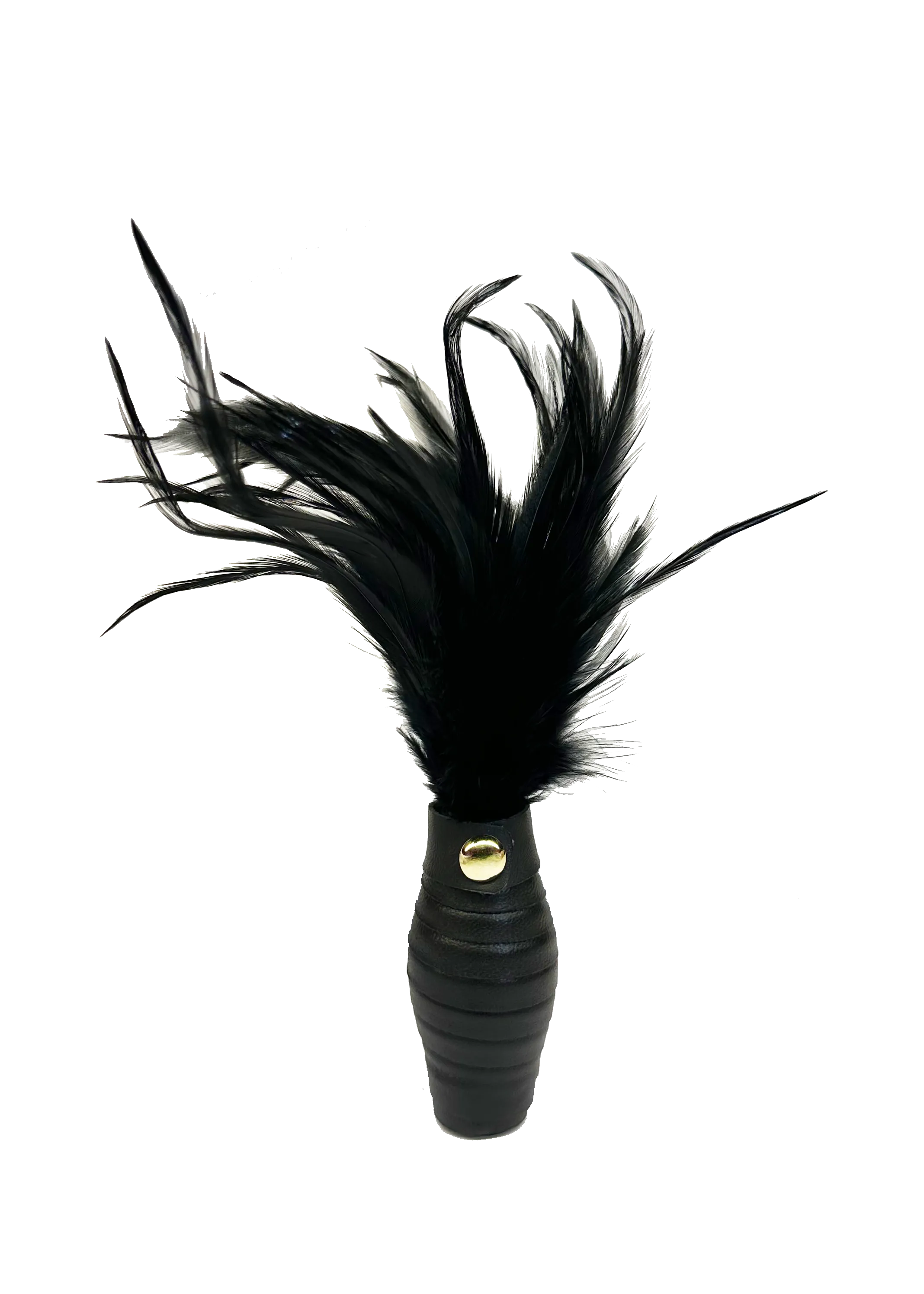 Coco de Mer Black Leather Feather Tickler