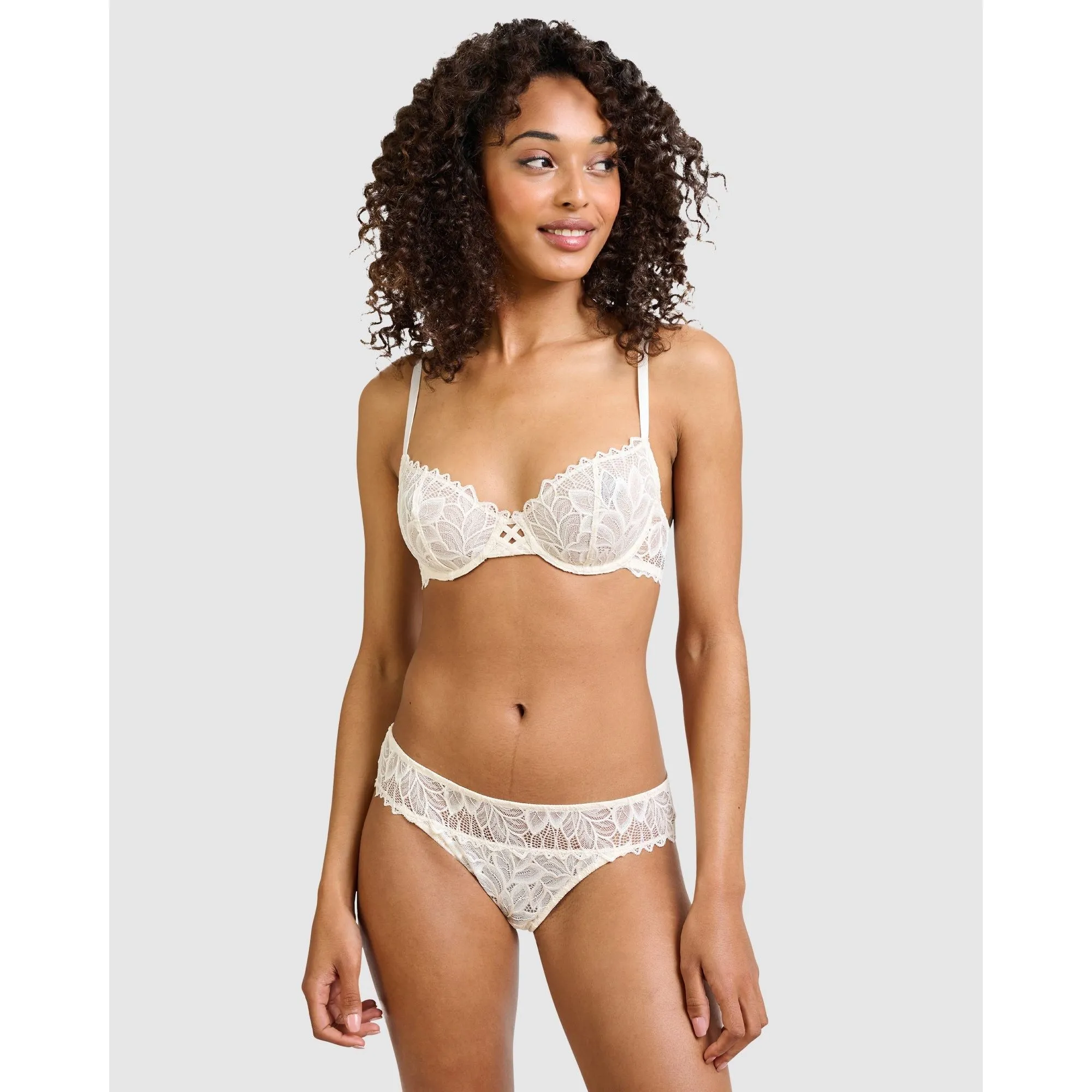 Divine Unlined Wired Lace Balconette Bra