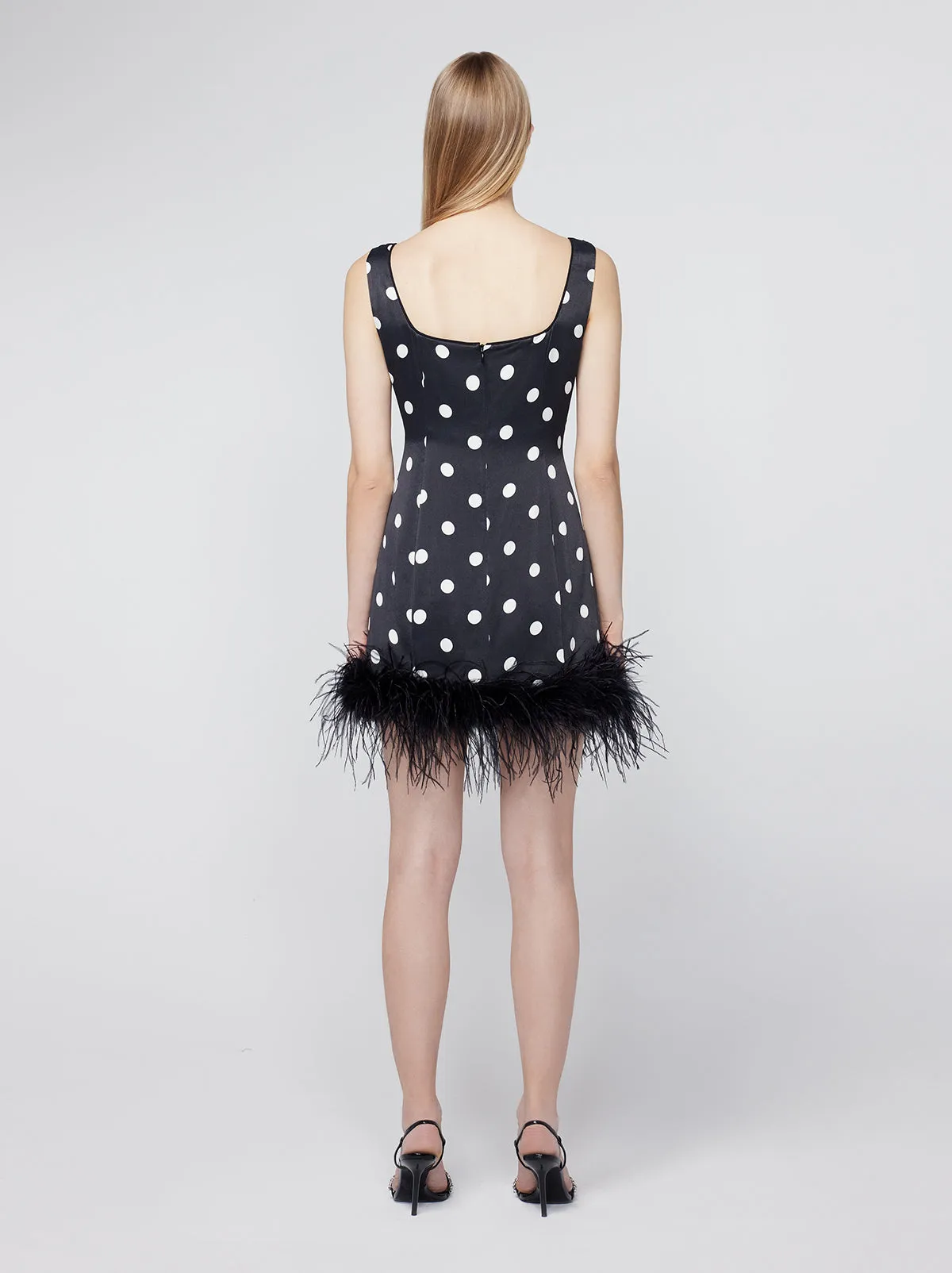 Edina Black Polka Dot Mini Dress