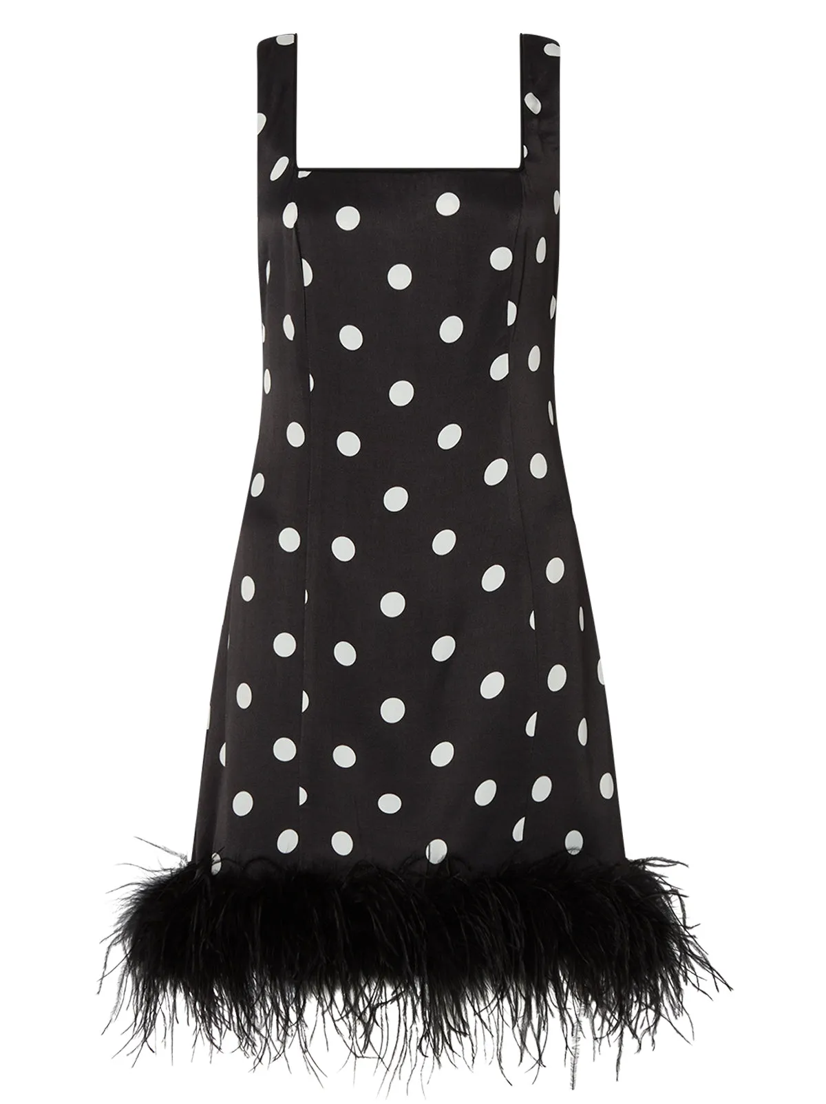 Edina Black Polka Dot Mini Dress