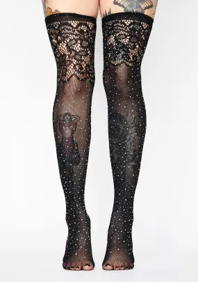 Elegance N' Bliss Rhinestone Stockings