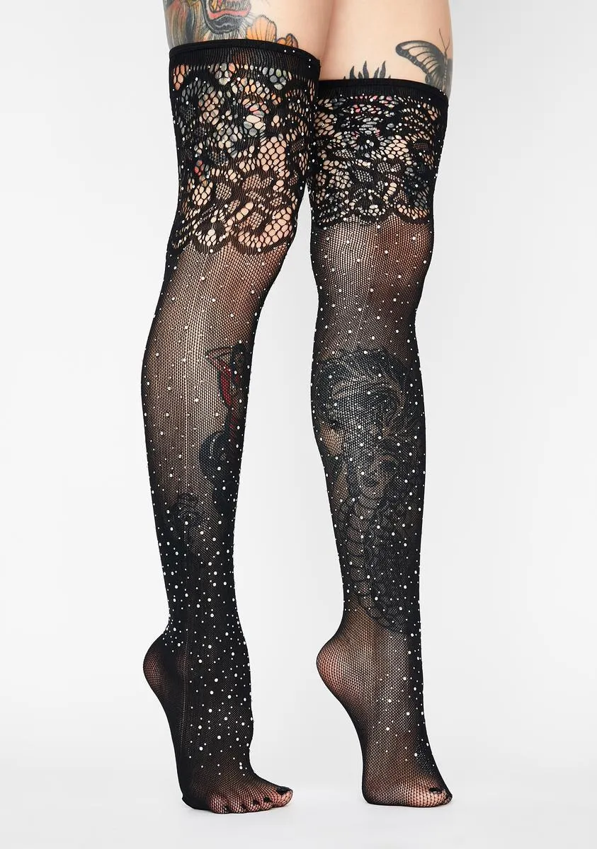 Elegance N' Bliss Rhinestone Stockings