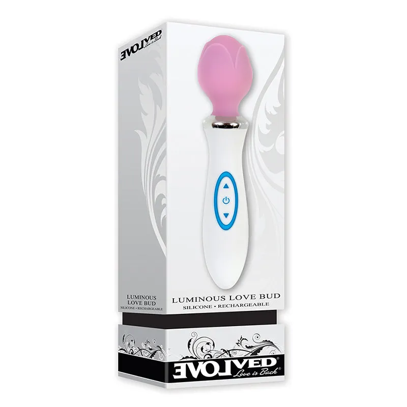 Evolved Luminous Love Bud Rechargeable Silicone Wand Vibrator Pink