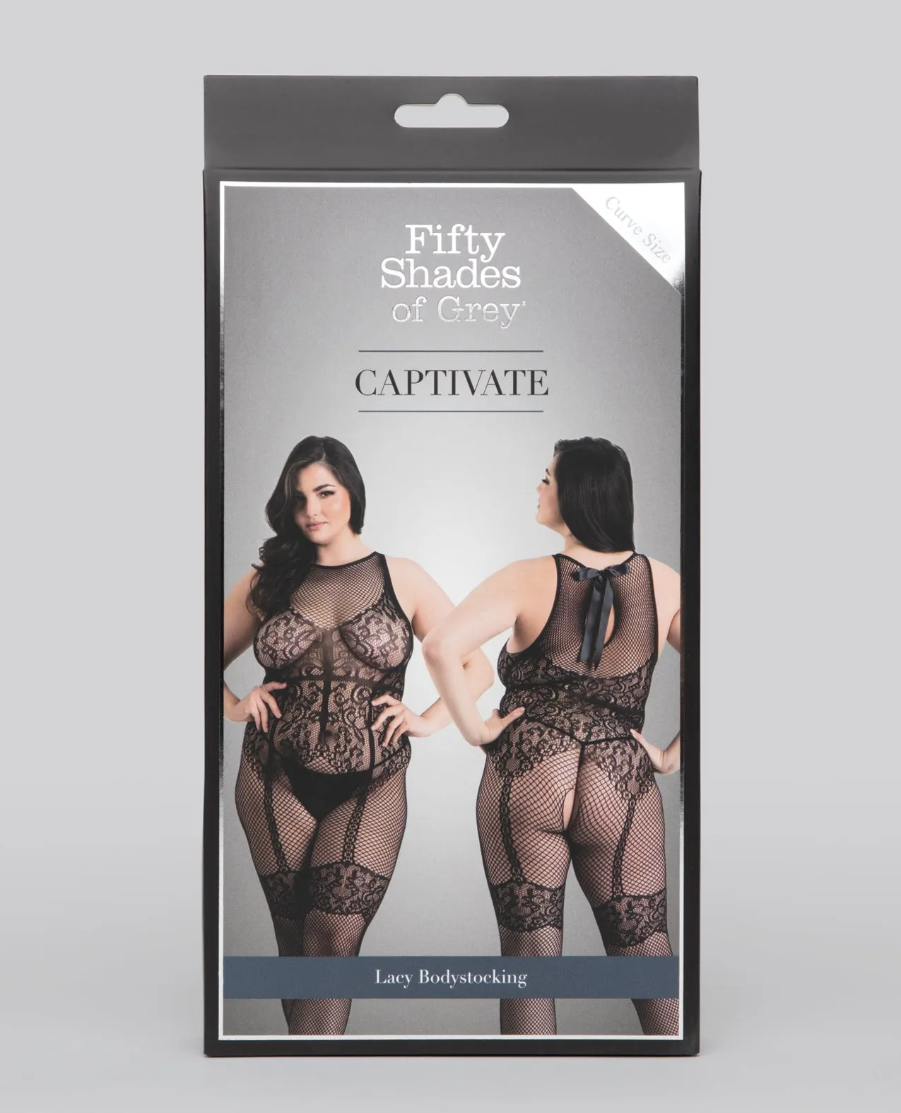 Fifty Shades of Grey Captivate Lacy Body Stocking Black O/S Curve