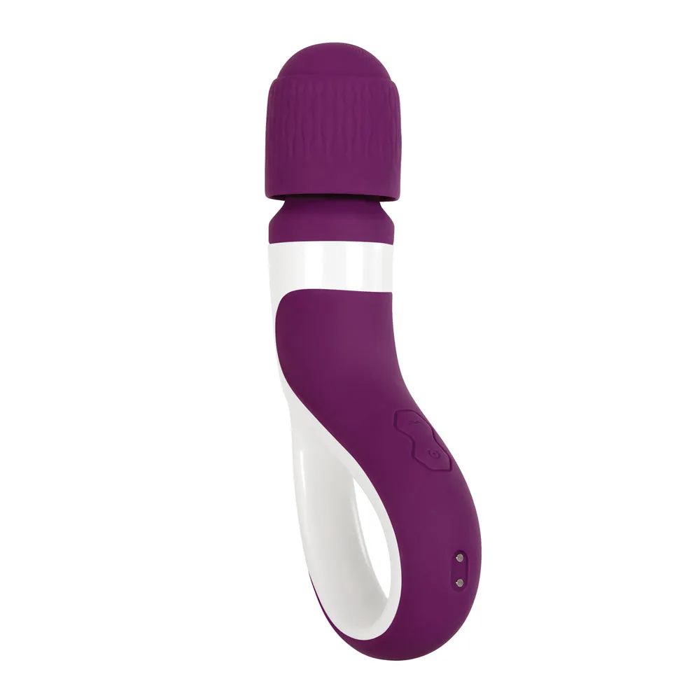 Gender X Handle It Rechargeable Silicone Wand Vibrator With Handle Purple