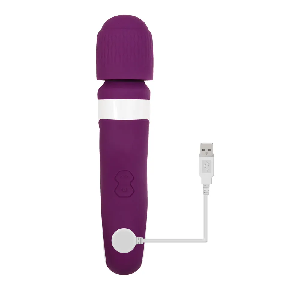 Gender X Handle It Rechargeable Silicone Wand Vibrator With Handle Purple