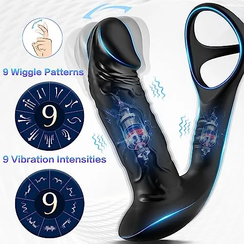 LeoKane - Prostate Massager with 9 Vibration Settings & Wiggle Motions