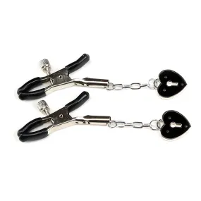 Nipple Clamps | Stimulators Metal | Heart Pendant