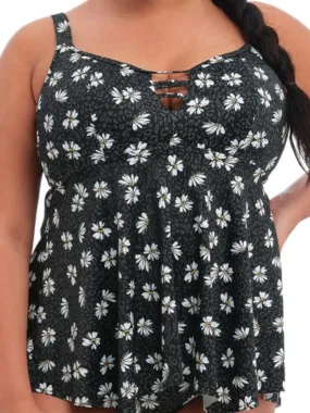 Plain Sailing Tankini - Black Daisy