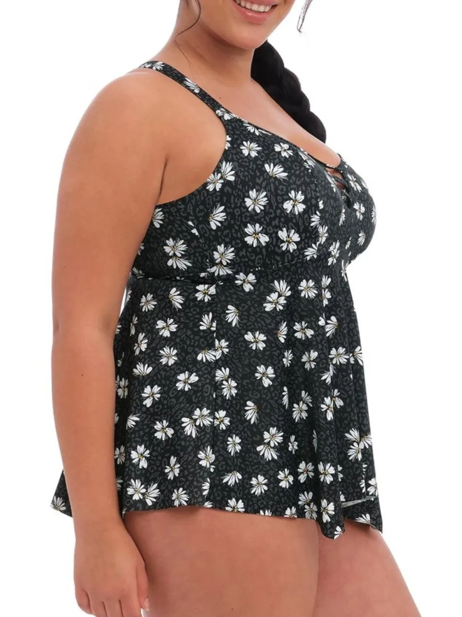 Plain Sailing Tankini - Black Daisy