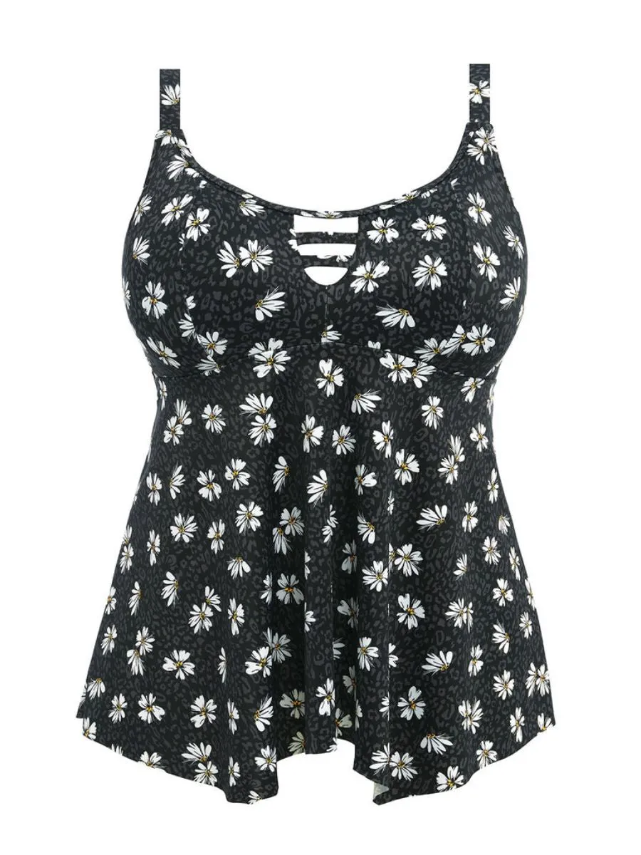 Plain Sailing Tankini - Black Daisy