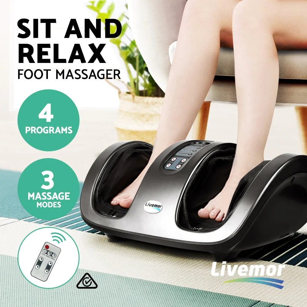 Powerful Electric Shiatsu Foot Massager w/ Roller Kneading - Livemor