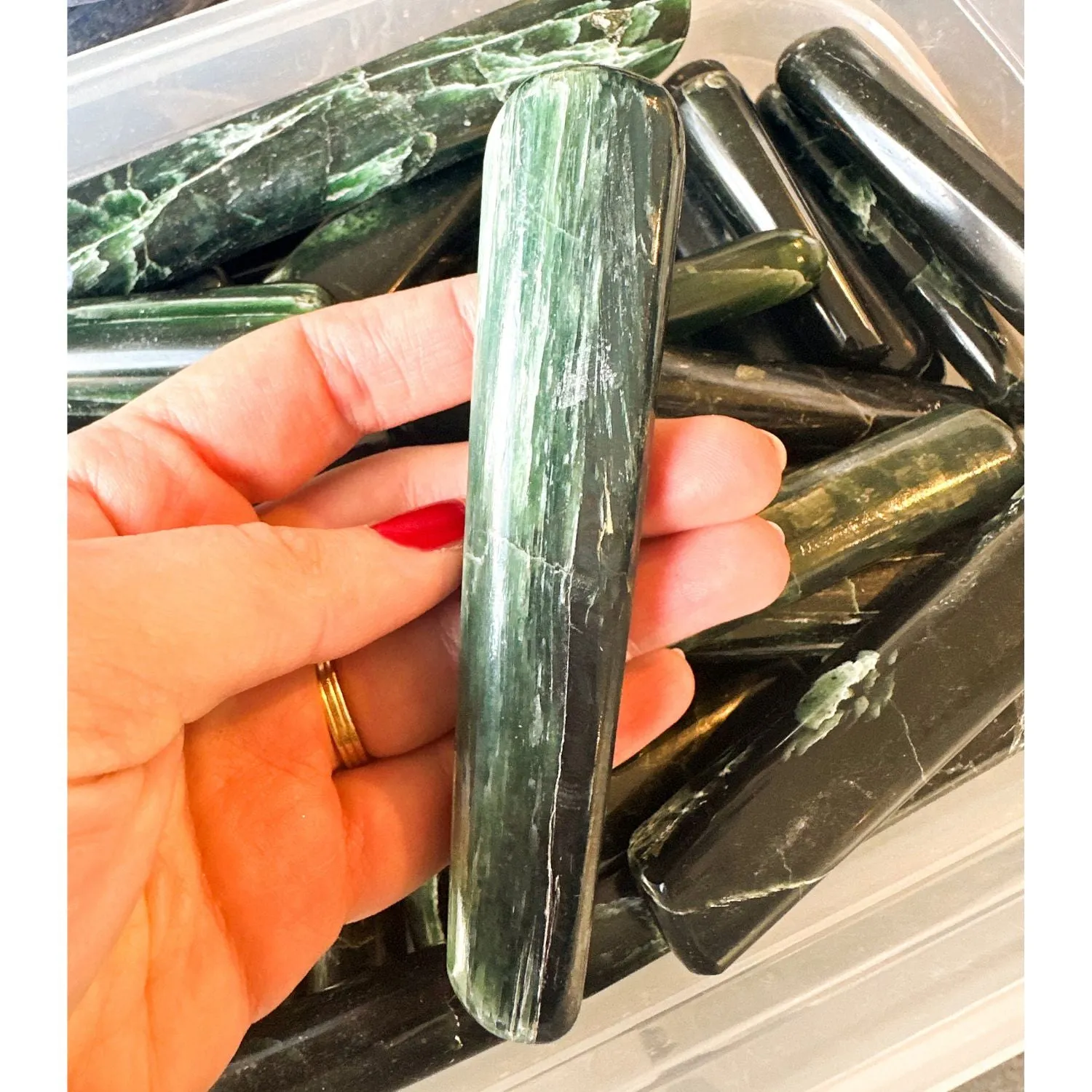 Rare A-Grade Green Kyanite Wand