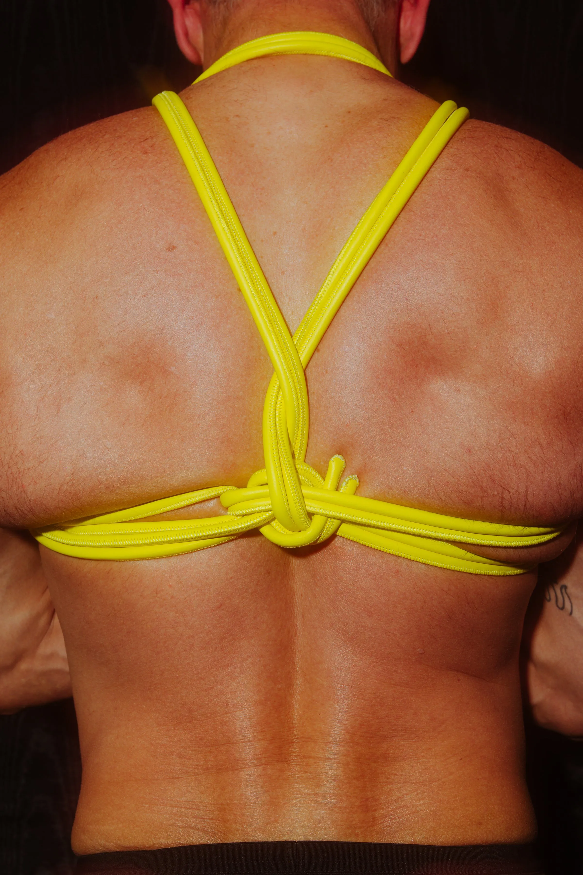 SHIBARI LEATHER ROPE YELLOW BY SIRAINER